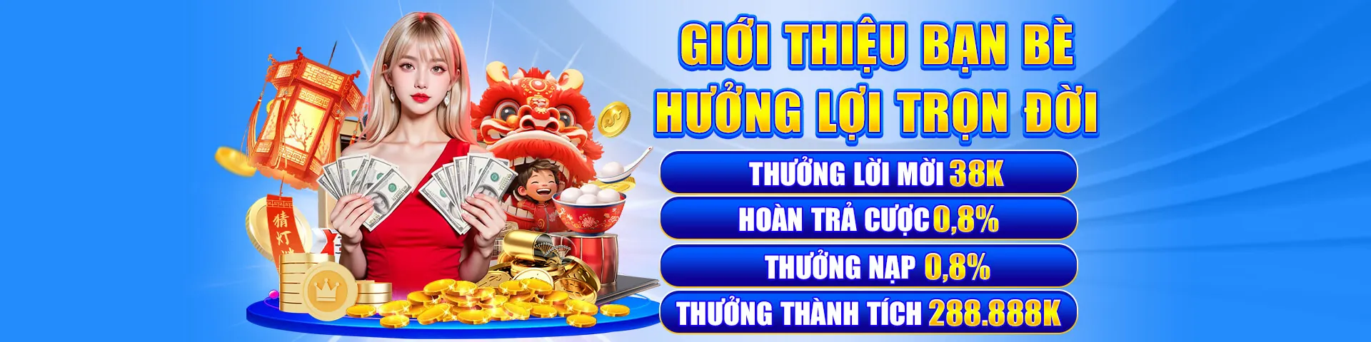 Banner khuyến mãi các ưu đãi hấp dẫn từ top 10 tài xỉu online uy tín nhất 2026